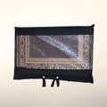 Foldable Brown Prayer Mat with Back-rest (Embroidery Design)