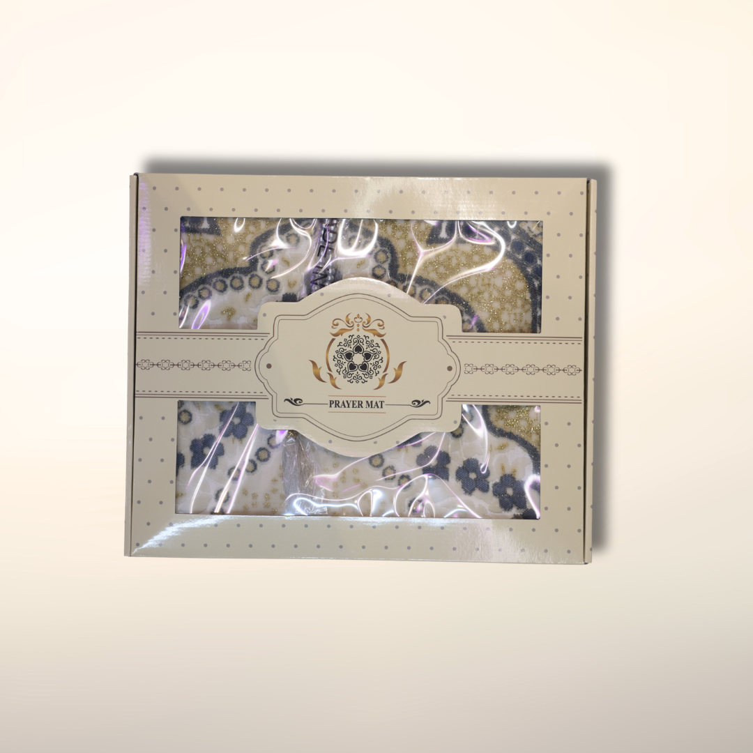 Soft Prayer Mat in Gift Box Gold/White