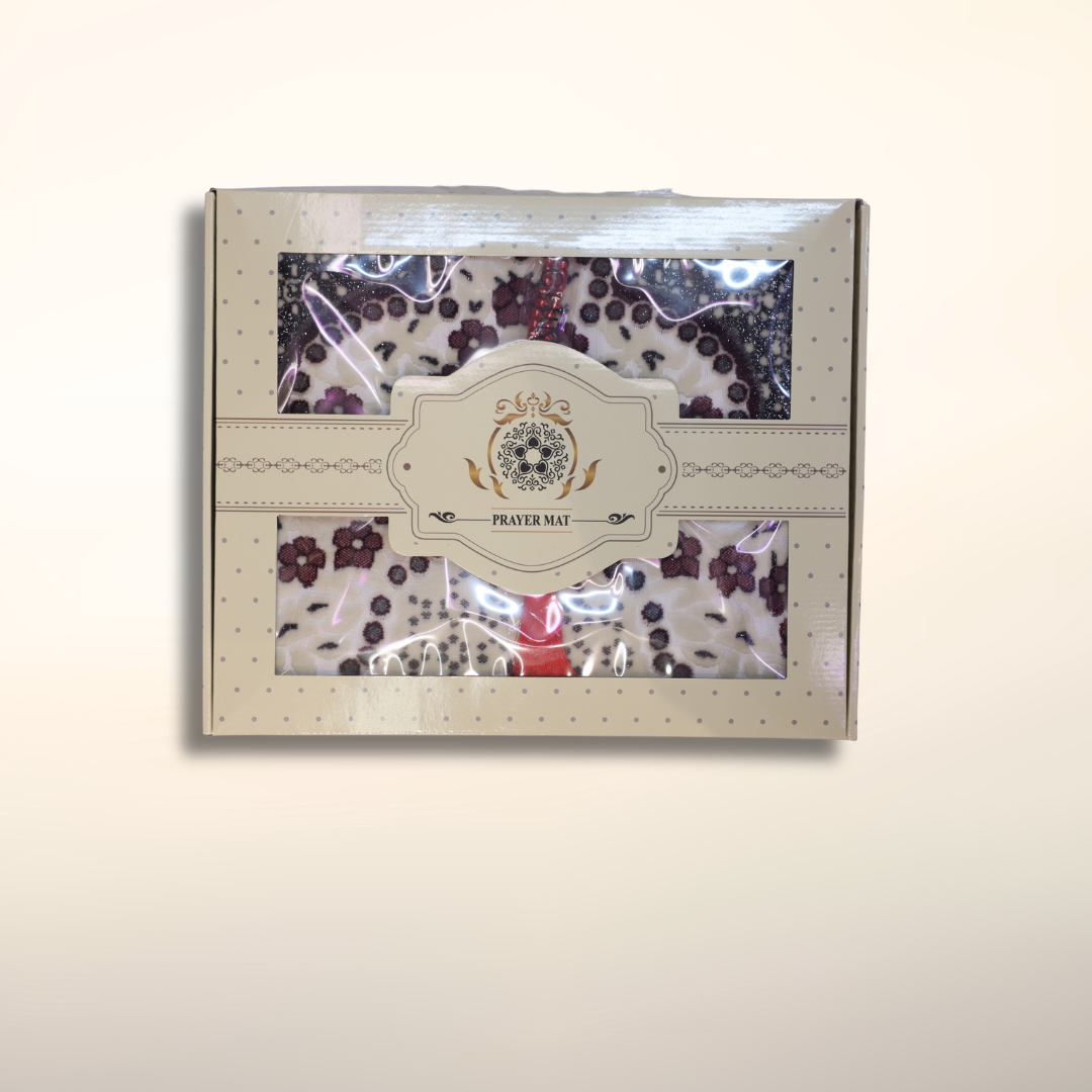 Soft Prayer Mat in Gift Box Red/White