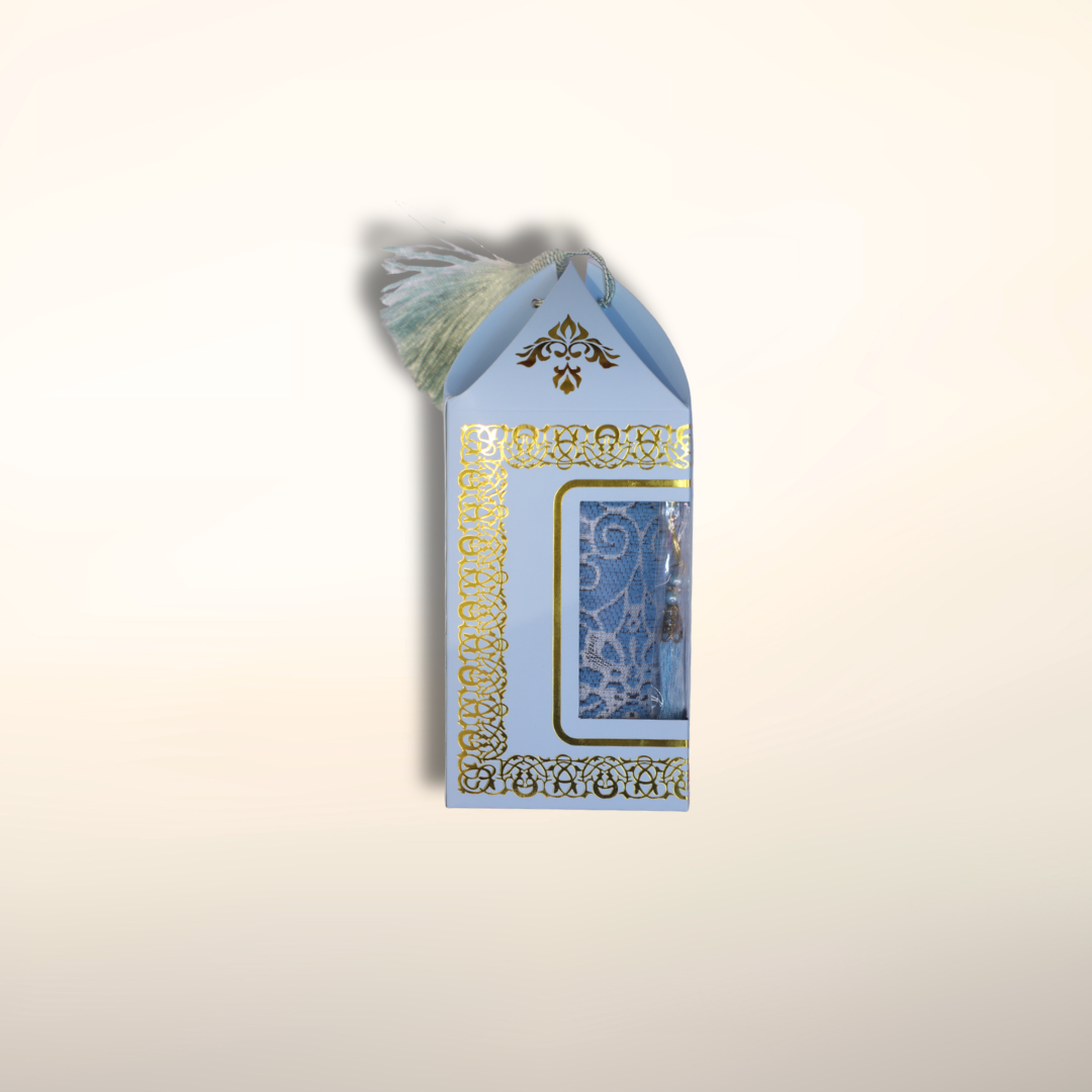 Blue Small Gift Box Prayer Mat