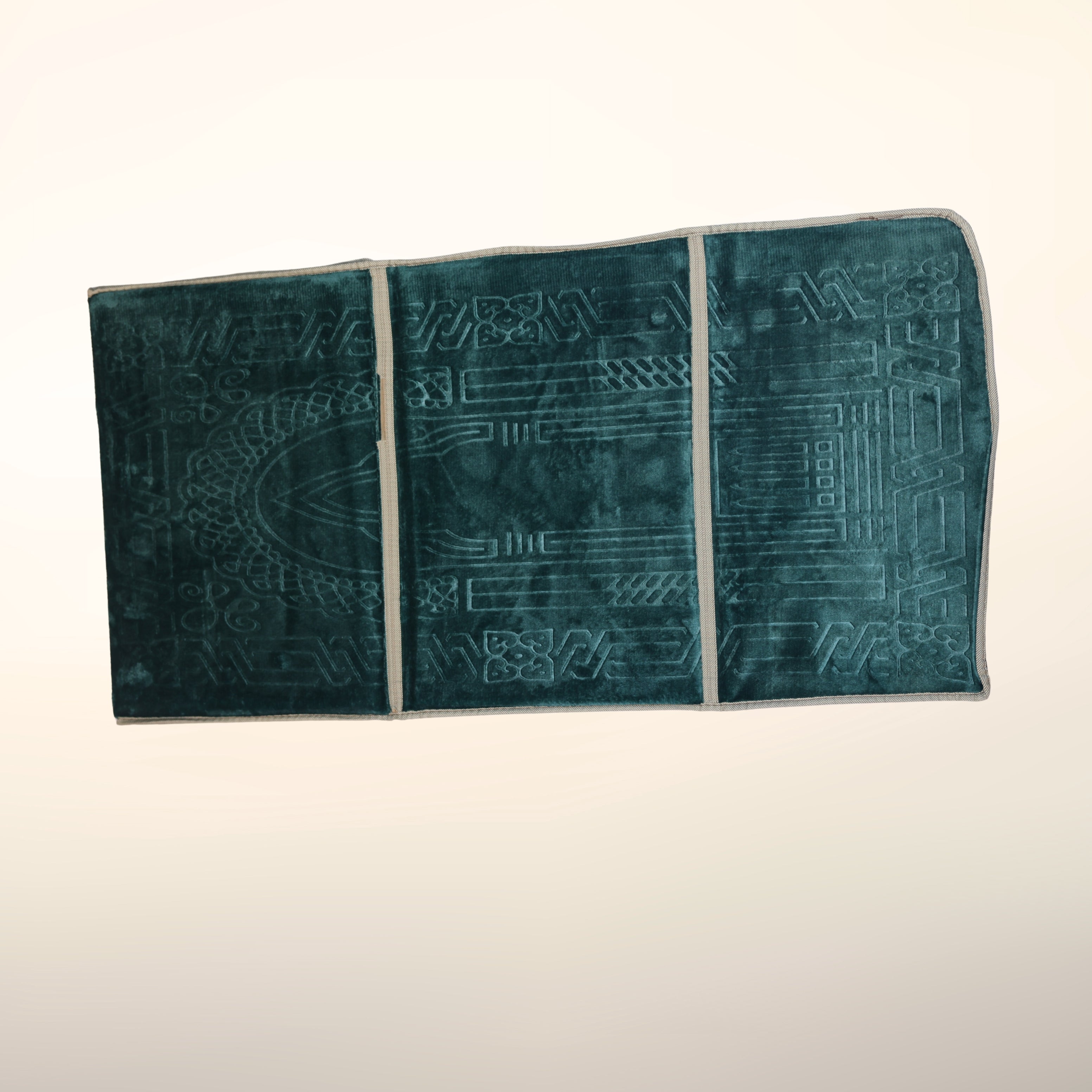 Foldable Green Prayer Mat with Back-rest