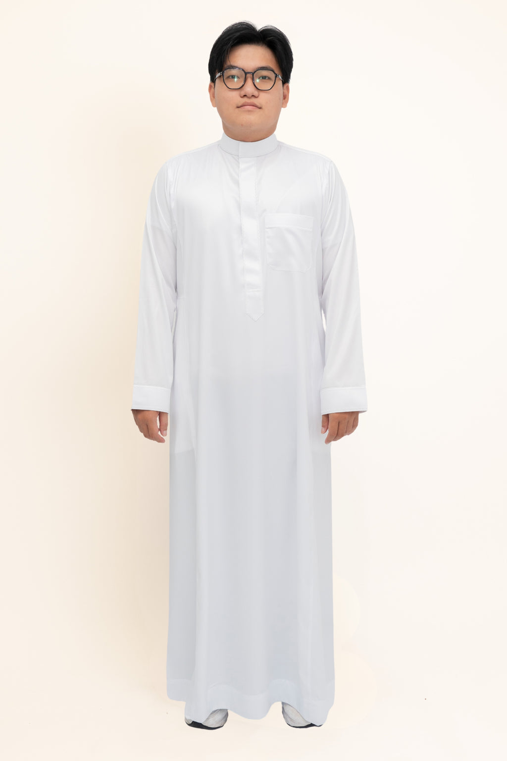 Kuwaiti Clear White Thobe