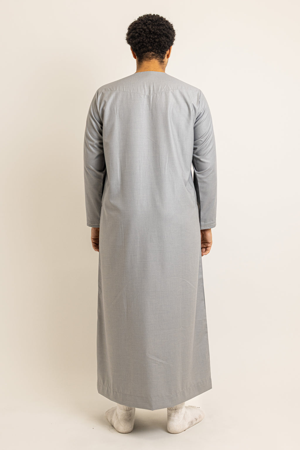 Emirati Light Grey Thobe with Tassel