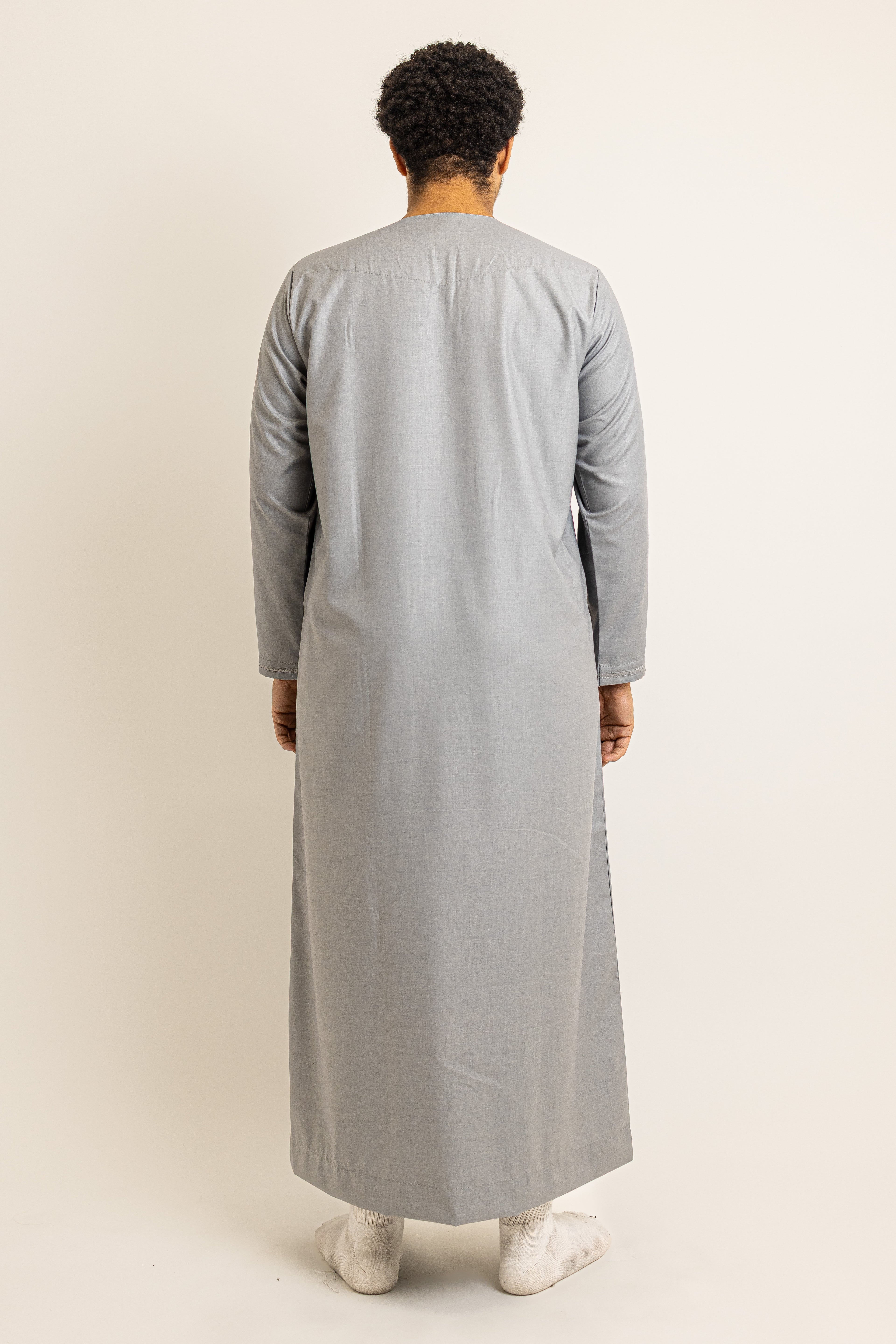 Emirati Light Grey Thobe with Tassel