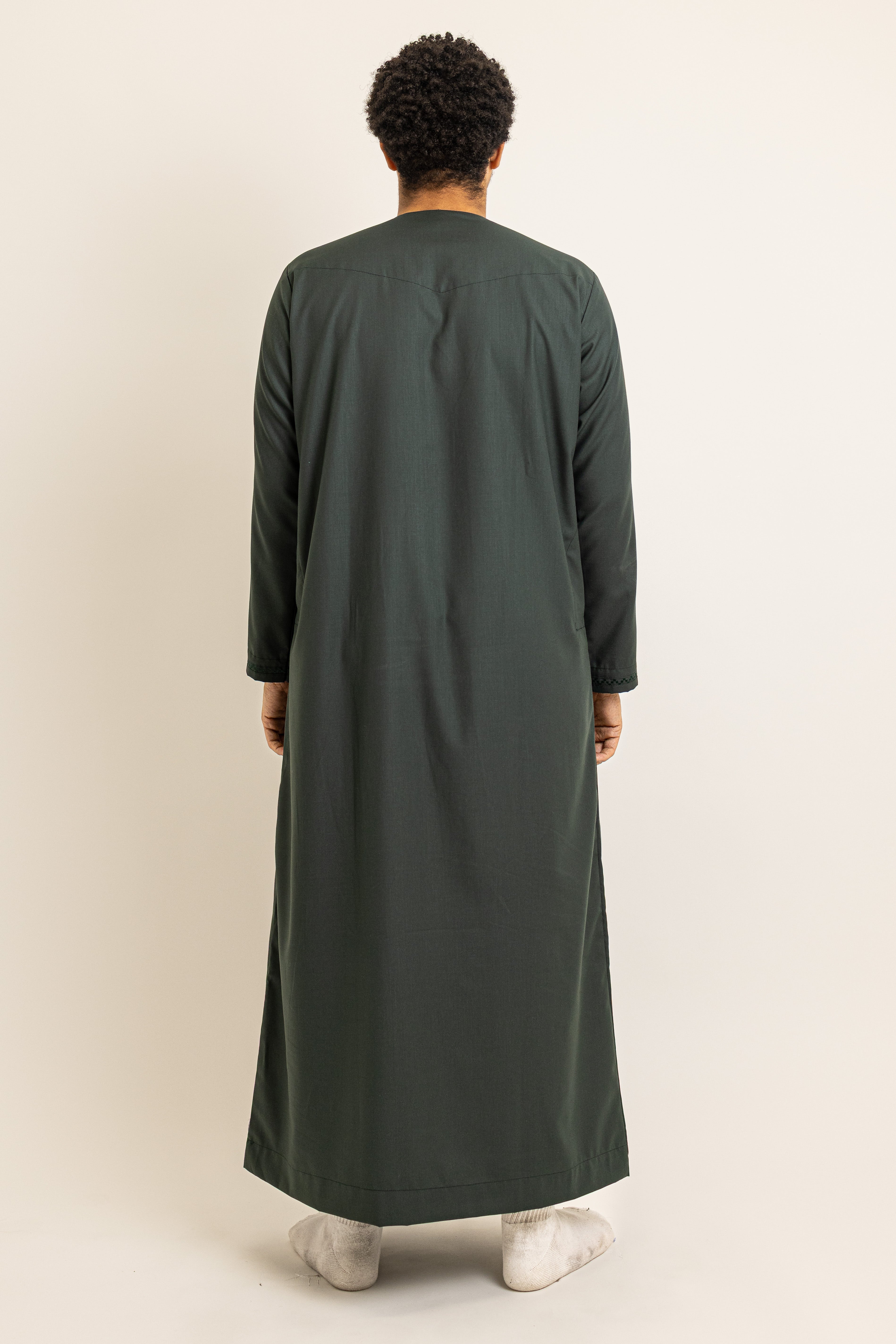 Emirati Dark Green Thobe with Tassel