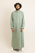Saudi Matcha Green Thobe (with Cuff)