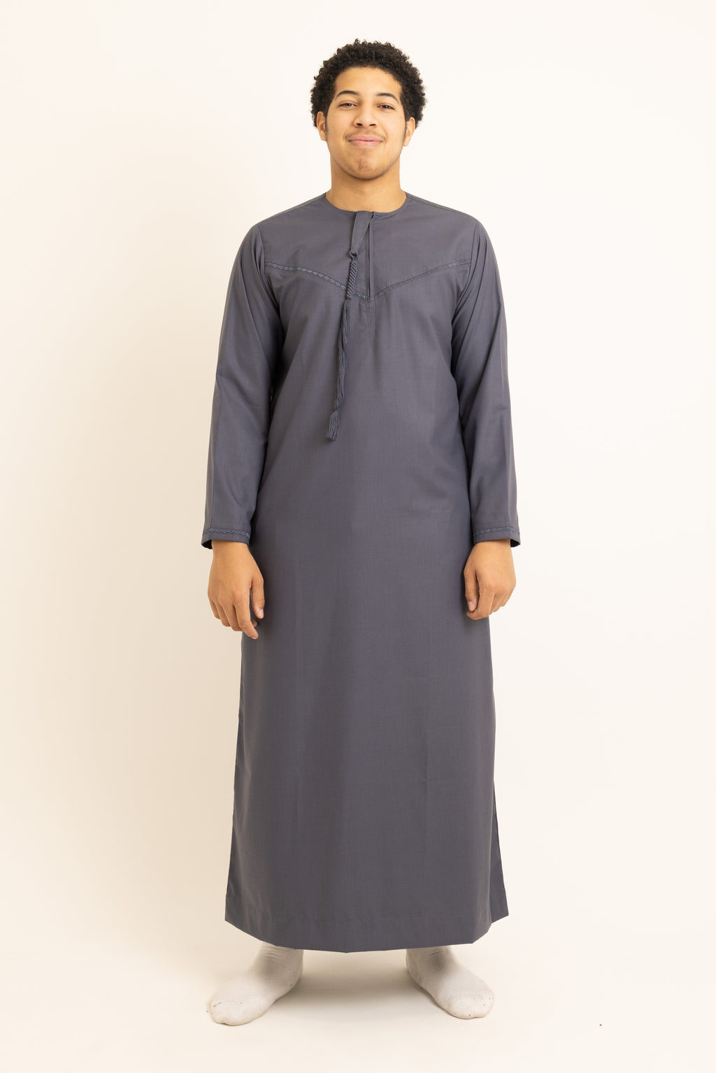 Emirati Dark Grey Thobe with Tassel
