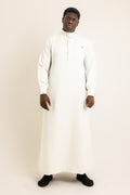 Saudi Light Cream Thobe (with Cuff)