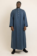 Saudi Deep Blue Thobe (no Cuff)