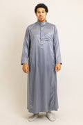Kuwaiti Grey Thobe (Buttoned)