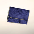 Foldable Navy Blue Prayer Mat with Back-rest