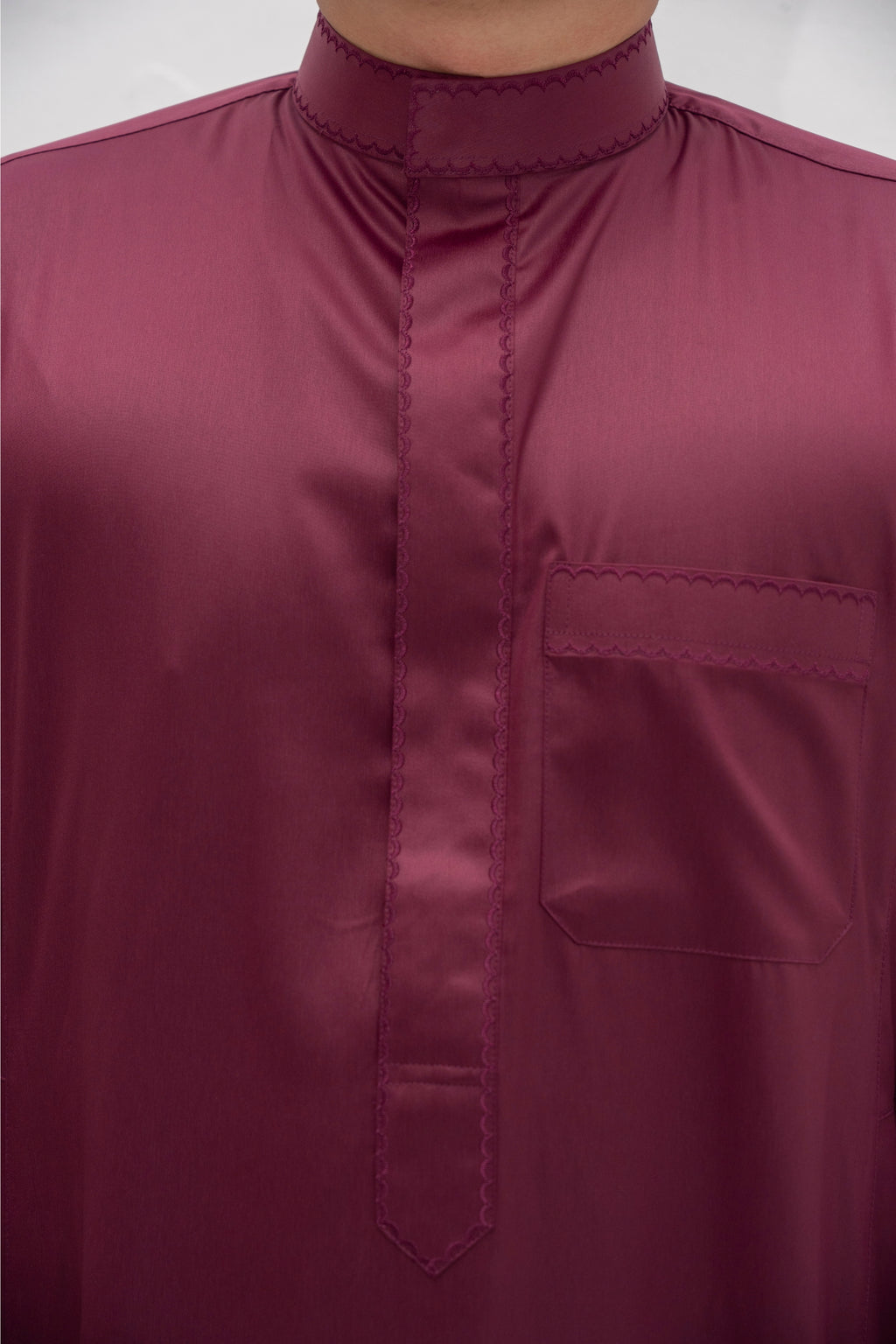Kuwaiti Burgundy Thobe