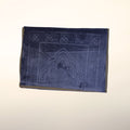 Foldable Dark Blue Prayer Mat with Back-rest