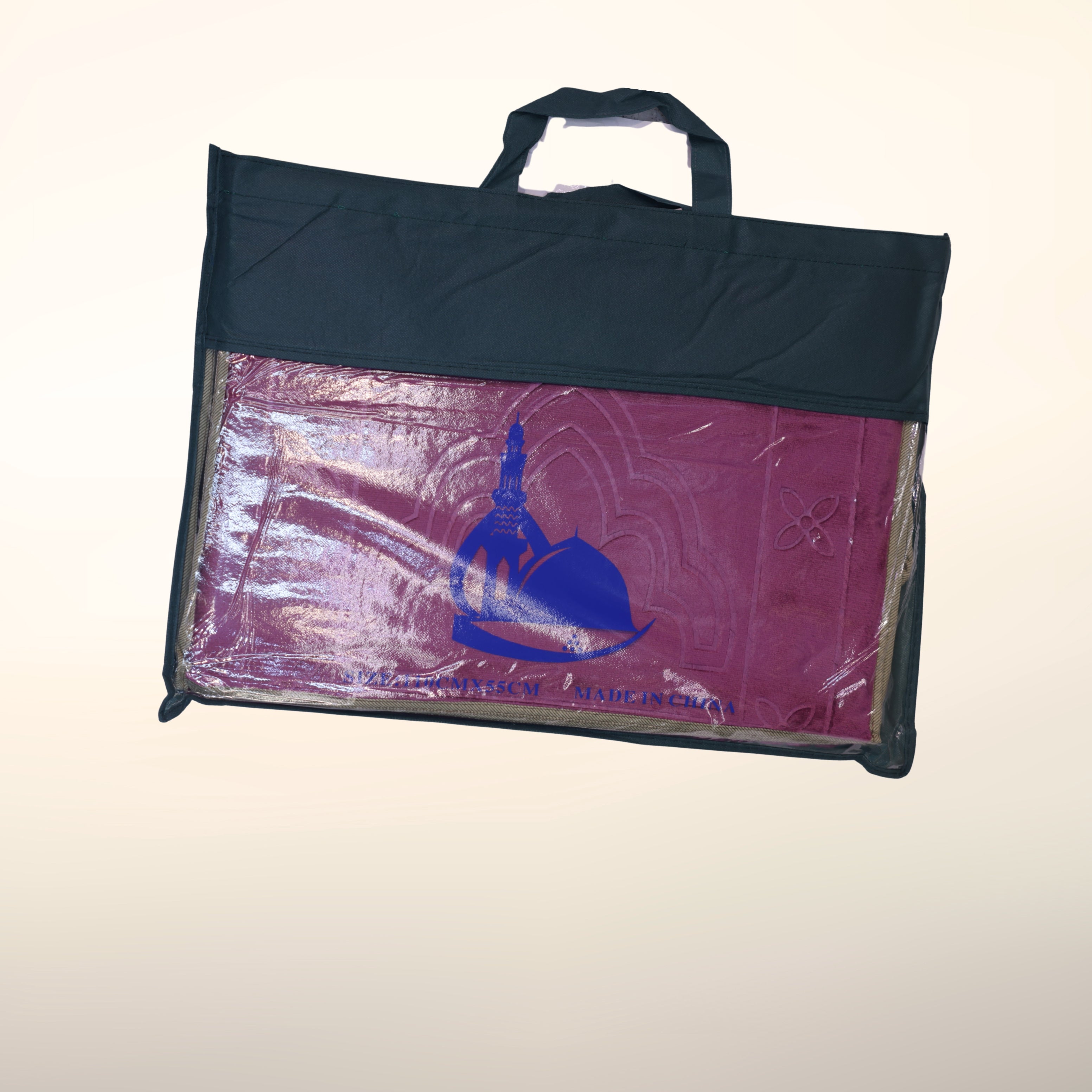 Foldable Pink Prayer Mat with Back-rest