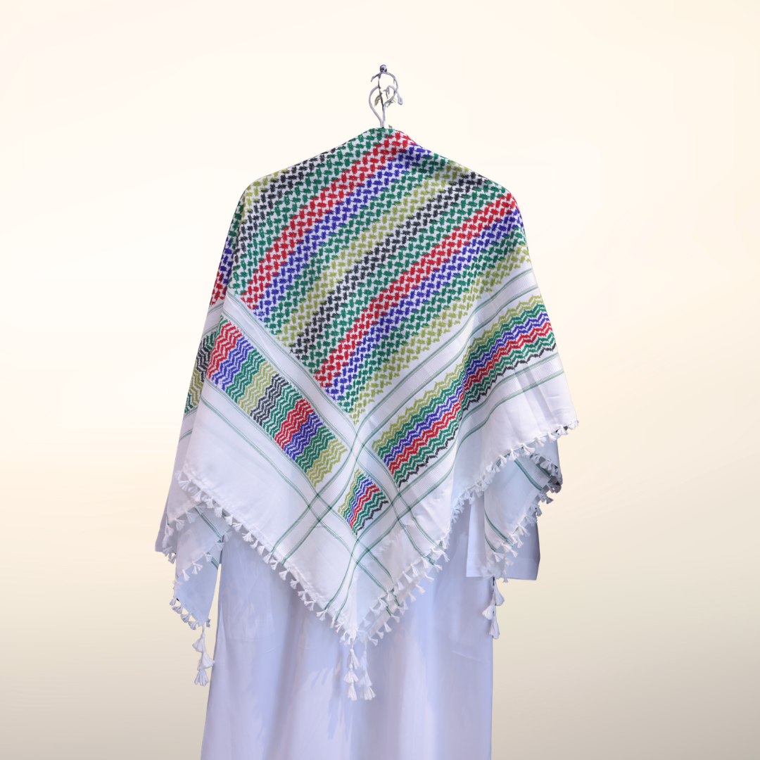 Rainbow Palestinian Scarf Shemagh