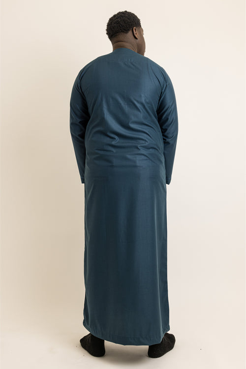 Emirati Dark Turquoise Thobe with Tassel