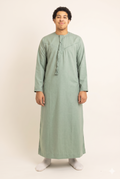Emirati Matcha Green Thobe with Tassel