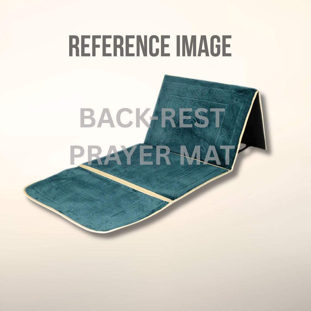Foldable Green Prayer Mat with Back-rest