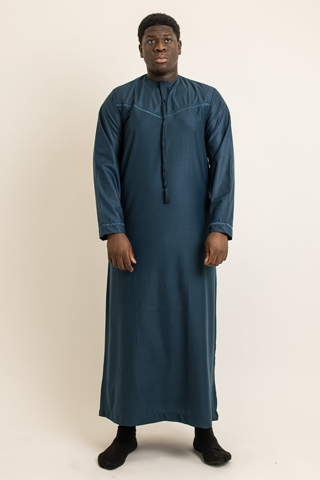Emirati Dark Turquoise Thobe with Tassel