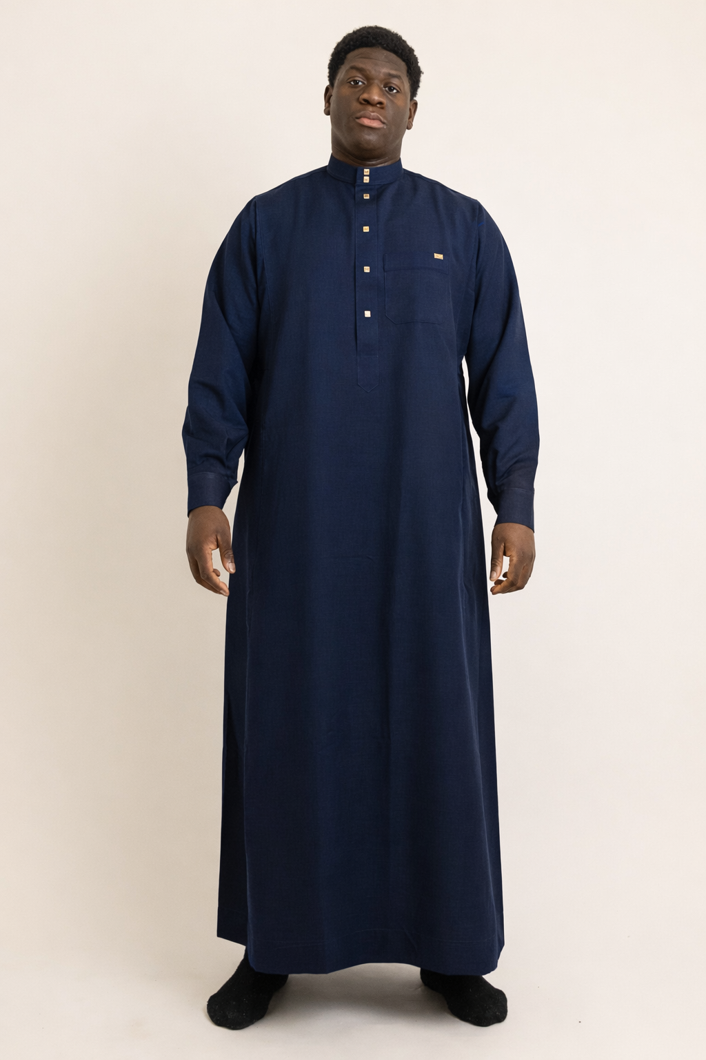 Saudi Navy Blue Thobe (no Cuff)